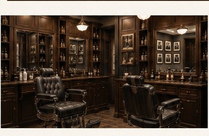 Luxury barber interior visual reference
